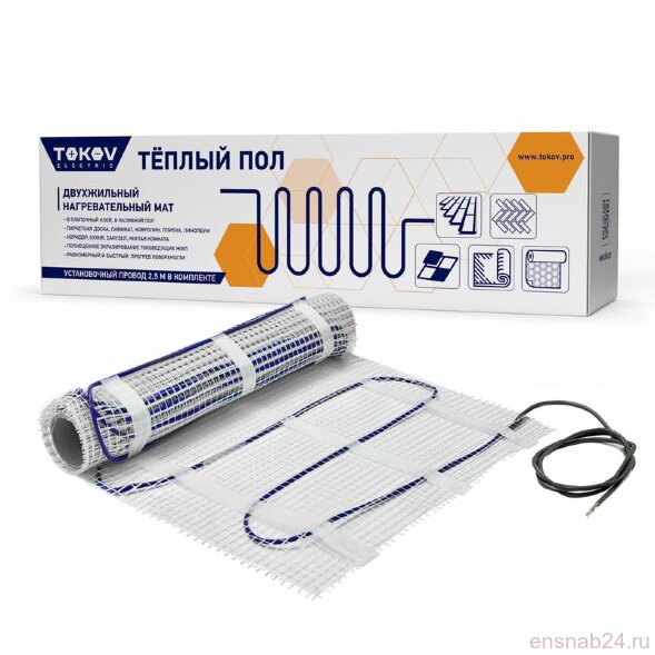  Комплект "Теплый пол" (мат) 150Вт/кв.м 3кв.м TOKOV ELECTRIC TKE-MAT150-450-3 (Кабель нагревательный и аксессуары) 