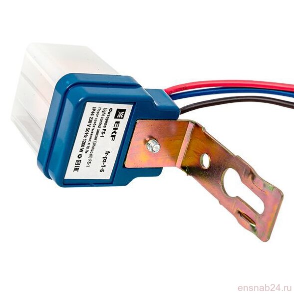  Фотореле PS-1 6А 1200Вт IP44 EKF fr-ps-1-6 (Датчики движения, детекторы освещенности, таймеры) 