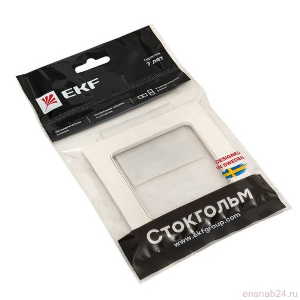  Рамка 1-м Стокгольм бел. PROxima EKF EXM-G-302-10 (Рамки, декоративные элементы, основания для ЭУИ) 