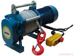 Лебедка электрическая KCD-300R1, г/п 0,3 т, канатоемкость барабана 70 м, рабочее напряж. 380 В