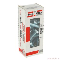 Болт DIN933 с шестигранной головкой оцинк. М8х40 (25 шт) - коробка с ок. Tech-Kr ( 0,467 кг) | 105210 | Tech-KREP
