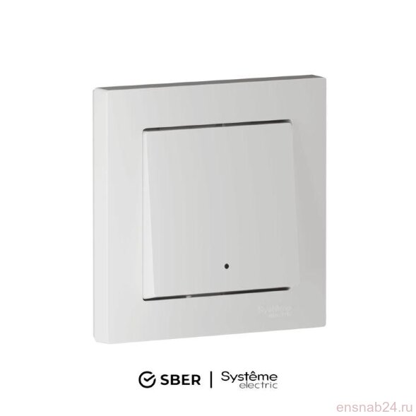  Выключатель 1-кл. AtlasDesign Smart 10А (сх. 1) L+N с подсветкой Zigbee механизм бел. SE ATN000113Z (Выключатели, переключатели, диммеры) 