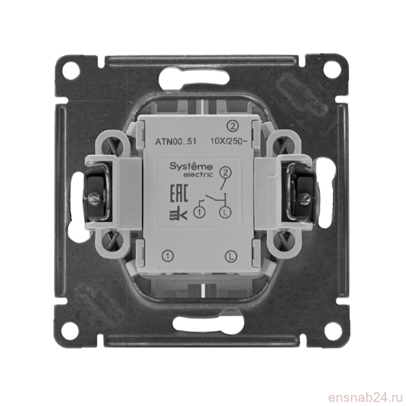  Выключатель 2-кл. СП AtlasDesign 10А IP20 (сх. 5) 10AX механизм бел. SE ATN000151 (Выключатели, переключатели, диммеры) 