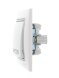  Выключатель 1-кл. СП Mira 10А IP20 с подсветкой с сер. вставкой бел. LEZARD 701-0215-111 (Выключатели, переключатели, диммеры) 