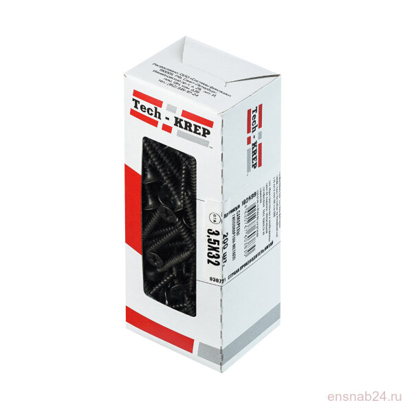  Саморез ШСГМ 3,5х32 (200 шт) - коробка с окном ( 0,316 кг) | 102699 | Tech-KREP (Электромонтажные материалы) 