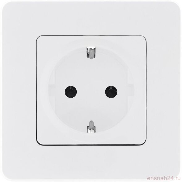  Розетка 1-м СП Inspiria 16А IP20 250В 2P+E немецк. стандарт механизм бел. IEK 673720 (Розетки) 