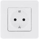  Розетка 1-м СП Inspiria 16А IP20 250В 2P+E немецк. стандарт механизм бел. IEK 673720 (Розетки) 