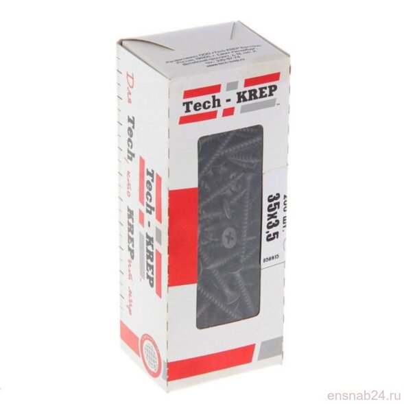  Саморез ШСГМ 3,5х35 (200 шт) - коробка с окном ( 0,33 кг) | 102130 | Tech-KREP (Электромонтажные материалы) 