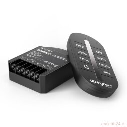 Диммер 12/24В 288/576Вт 3 канала 24А IP20 ПДУ RF сенсорный для монохромной светодиодной ленты Apeyron 04-101