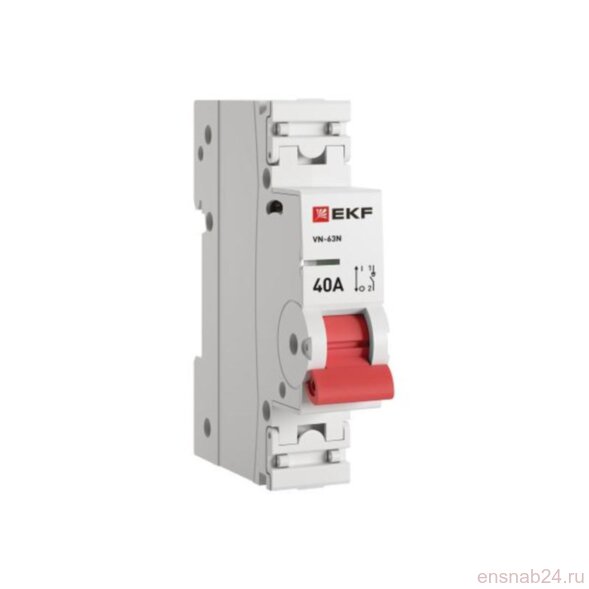  Выключатель нагрузки 1P 40А ВН-63N PROxima| S63140 | EKF (Электромонтажные материалы) 