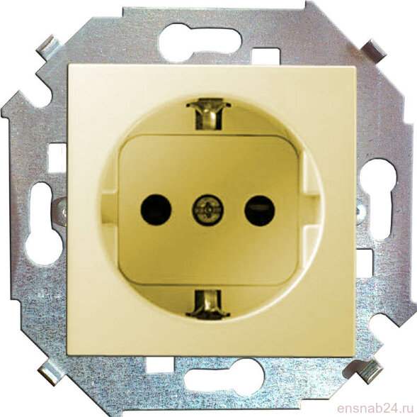 Розетка 1-м СП Simon 15 16А IP20 250В с заземл. винтов. клеммы механизм сл. кость Simon 1591432-031 (Розетки) 