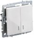  Выключатель 2-кл. СП BRITE ВС10-2-1-БрБ 10А с индик. механизм бел. IEK BR-V20-1-10-K01 (Выключатели, переключатели, диммеры) 