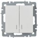  Выключатель 2-кл. СП BRITE ВС10-2-1-БрБ 10А с индик. механизм бел. IEK BR-V20-1-10-K01 (Выключатели, переключатели, диммеры) 
