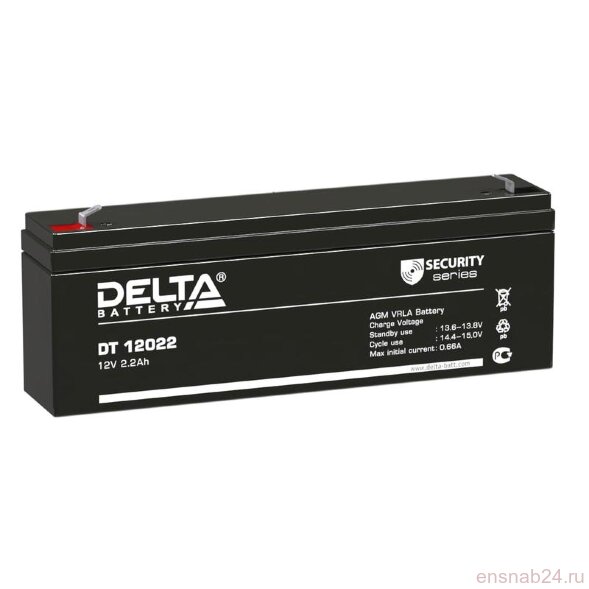  Аккумулятор ОПС 12В 2.2А.ч DT 12022 Delta 4614010040001 (Аккумуляторы) 