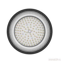 Светильник светодиодный ДСП IB 02 S 100W W 850 BK PC 297х297х84.5мм 100Вт 5000К IP65 High Bay подвес черн. Русский Свет 16090223138