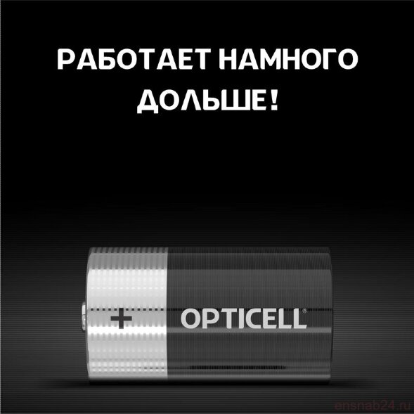  Элемент питания алкалиновый D/LR20 1.5В (блист. 2шт) Basic Opticell 5051005/6051005 (Батарейки) 