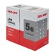  Кабель витая пара U/UTP кат.5E 4х2х24AWG solid CU PVC сер. (м) Rexant 01-0043 (Кабели и провода связи) 