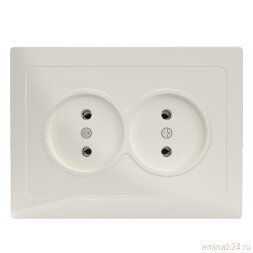 Розетка 2-м СП Pixel 16А IP20 без заземл. в сборе беж. TOKOV ELECTRIC TKE-PX-R2F-C02