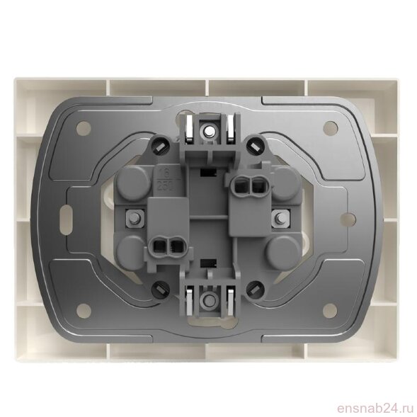  Розетка 2-м СП Pixel 16А IP20 без заземл. в сборе беж. TOKOV ELECTRIC TKE-PX-R2F-C02 (Розетки) 