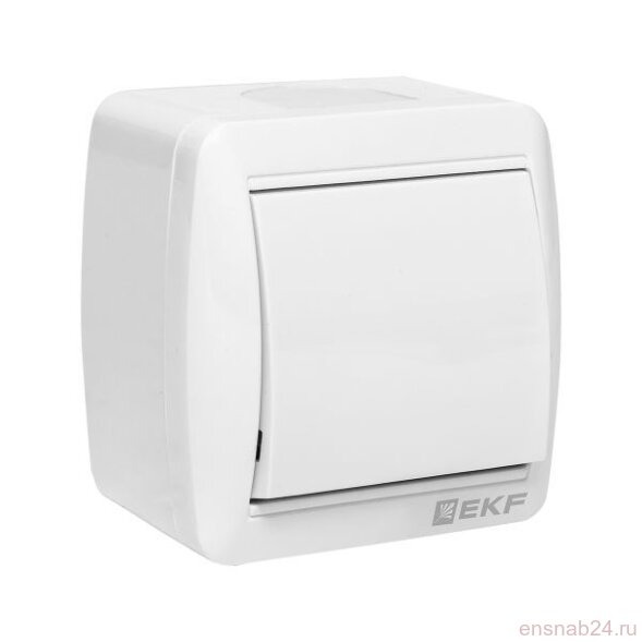  Выключатель ОП Владивосток 10А IP54 бел. PROxima EKF EQR16-021-30-54 (Выключатели, переключатели, диммеры) 