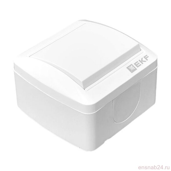  Выключатель ОП Владивосток 10А IP54 бел. PROxima EKF EQR16-021-30-54 (Выключатели, переключатели, диммеры) 