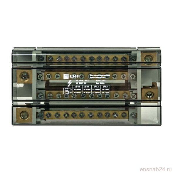  Блок распределительный (кросс-модуль) 160A (4x12) PROxima EKF db-160-4x12 (Системы сборных шин) 