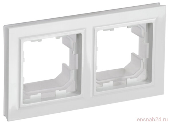  BRITE Рамка 2-ая IP44 РУ-2-БрБ-44 белый | BR-M22-44-K01 | IEK (Электромонтажные материалы) 