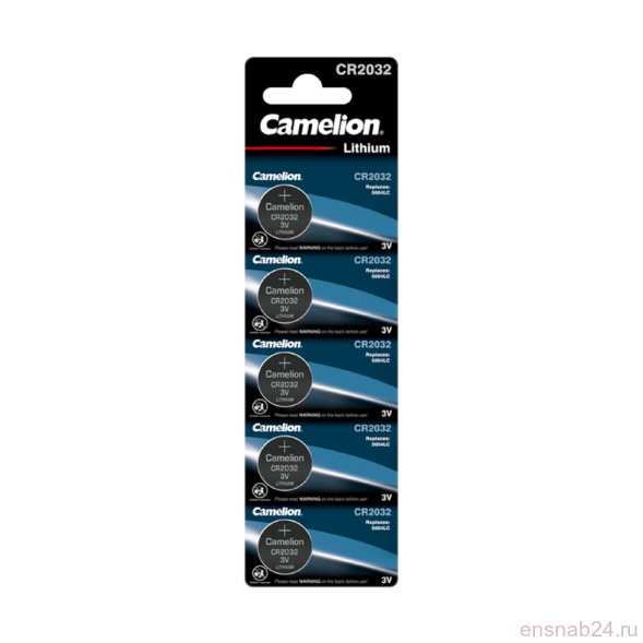  Элемент питания литиевый CR2032 BL-5 (блист.5шт) Camelion 1595 (Батарейки) 