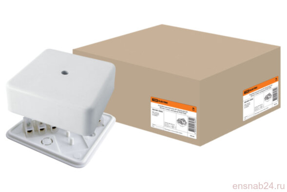  Коробка распределительная КР 50х50х20 о/п с клем. колодкой белая IP40 | SQ1401-0202 | TDM (Электромонтажные материалы) 