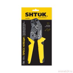 Пресс-клещи ПК-19+ матрица профиль трапеция 0.25-6.0кв.мм (03202) SHTOK 376185