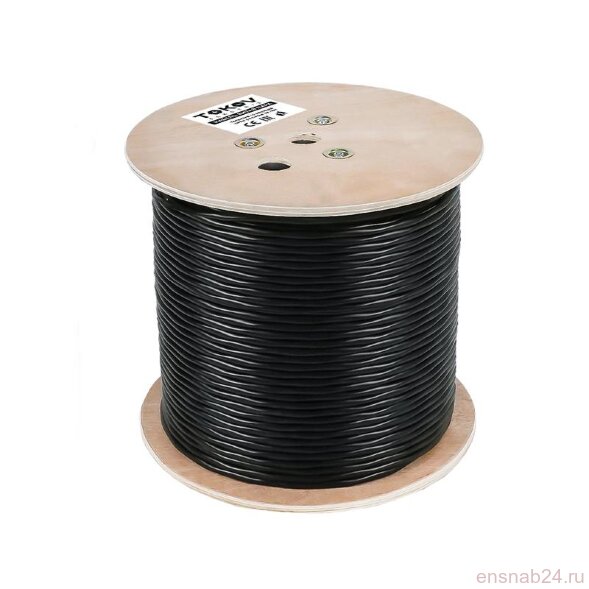  Кабель витая пара U/UTP 4х2х24AWG(0.48мм) кат.5E PE outdoor Fluke tested 305м (м) TOKOV ELECTRIC TKE-C05-U/UTP-42-5E-305-OD (Кабели и провода связи) 