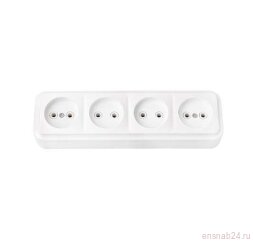 Розетка 4-м ОП 16А IP20 бел. Bylectrica РА16-264
