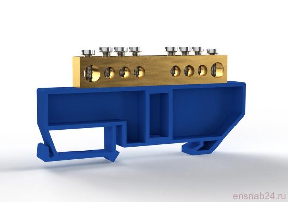  Шина нулевая на DIN-изоляторе 8х12мм 8 отвер. латунь TOKOV ELECTRIC TKE-BCB-812-8-DIN/N (Системы сборных шин) 