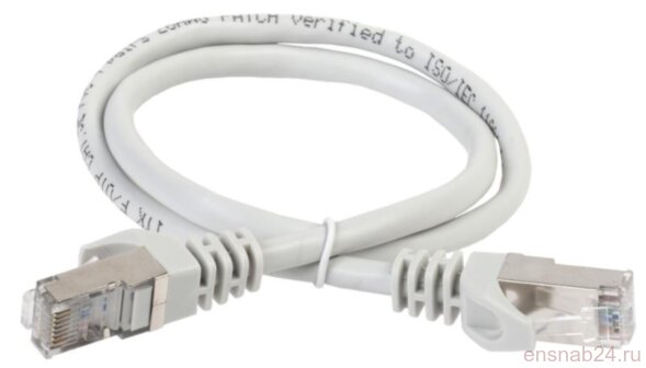  Коммутационный шнур (патч-корд), кат.5Е FTP, 0,5м, серый | PC01-C5EF-05M | ITK (Электромонтажные материалы) 