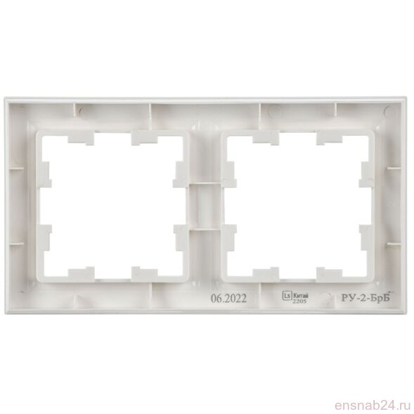  Рамка 2-м BRITE РУ-2-БрБ бел. IEK BR-M22-K01 (Рамки, декоративные элементы, основания для ЭУИ) 