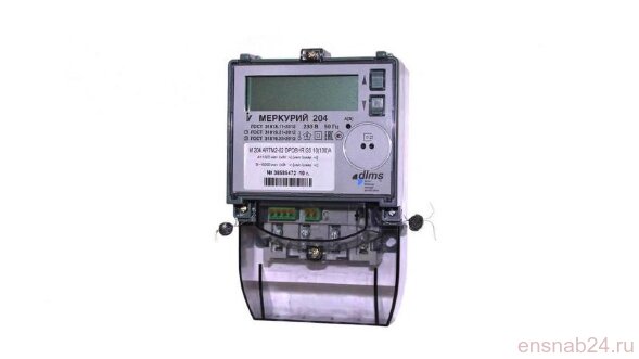  Счетчик Меркурий 204 ARTMX2-02 DPOBHR 5-100А 230В (1,0/2,0 мнТ оптопорт, RS485 3 винта) (Электромонтажные материалы) 