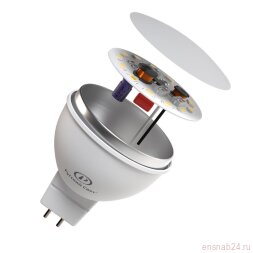 Лампа светодиодная RS GU5.3 5W 12V 6500К 5Вт 500лм Ra 90 рефлектор Русский Свет 15011345071