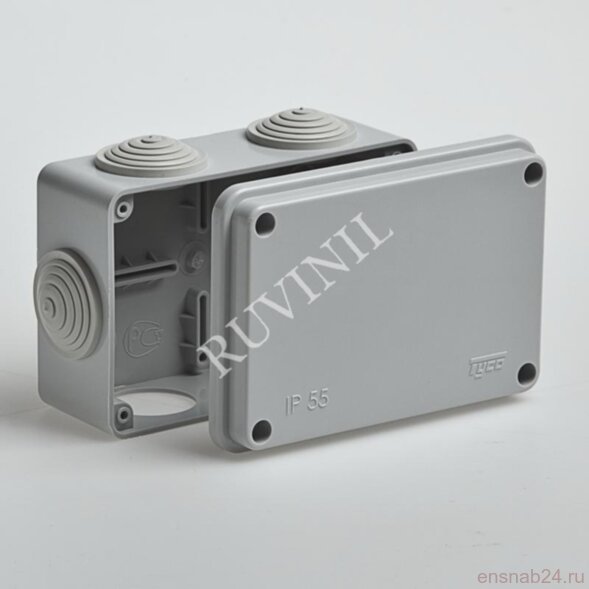  Коробка распределительная для о/п 120х80х50 6 вводов IP55 | 67051 | Рувинил (Электромонтажные материалы) 