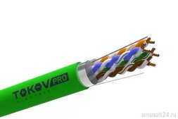Кабель витая пара F/UTP 4х2х24AWG(0.52мм) кат.5E PVCLS нг(А)-LSLTx indoor Fluke tested 305м (м) PRO TOKOV ELECTRIC TKP-C11-F42-5E-RU-LSLTx