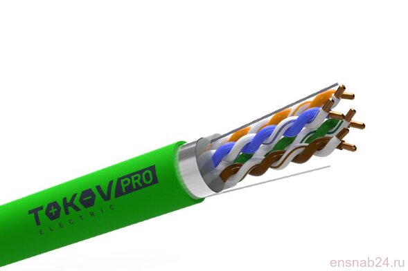  Кабель витая пара F/UTP 4х2х24AWG(0.52мм) кат.5E PVCLS нг(А)-LSLTx indoor Fluke tested 305м (м) PRO TOKOV ELECTRIC TKP-C11-F42-5E-RU-LSLTx (Кабели и провода связи) 