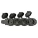  Колодка 4-м 16А IP44 2P+PE 230В с защ. крышками каучук Basic EKF RPS-020-16-230-44 (Удлинители, блоки розеток, разветвители, переходники) 