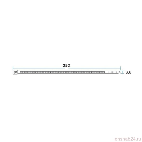  Хомут кабельный 3.6х250 тройной замок нейл. черн. (уп.100шт) Rexant 67-0251 (Изделия крепежные для кабеля) 