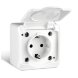  Розетка 1-м ОП Nix 16А IP54 250В с заземл. с крышкой бел. TOKOV ELECTRIC TKE-NX-R1Z-C01-IP54 (Розетки) 