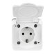  Розетка 1-м ОП Nix 16А IP54 250В с заземл. с крышкой бел. TOKOV ELECTRIC TKE-NX-R1Z-C01-IP54 (Розетки) 
