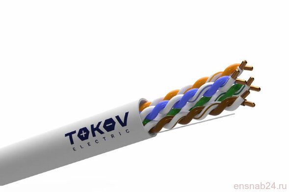  Кабель витая пара F/UTP 4х2х24AWG(0.52мм) кат.5E PVC indoor Fluke tested 305м (м) PRO TOKOV ELECTRIC TKP-C06-F42-5E-RU-PVC (Кабели и провода связи) 