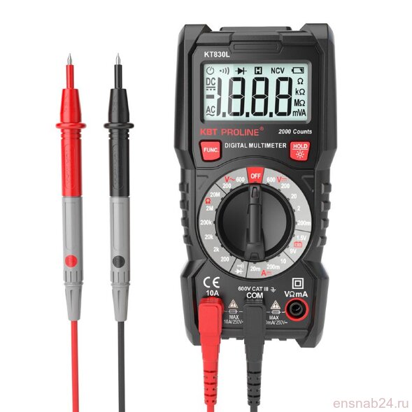  Мультиметр цифровой KT 830L "PROLINE" КВТ 79127 (Электроизмерительные приборы) 