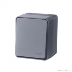 AtlasDesign Profi54 Антрацит О/У Выключатель 1-клавишный 10 АХ | ATN544011 | SE
