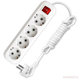Удлинитель 4х2м с заземл. 16А IP20 S-304 ПВС 3х1 с выкл. UNIVersal 9634419