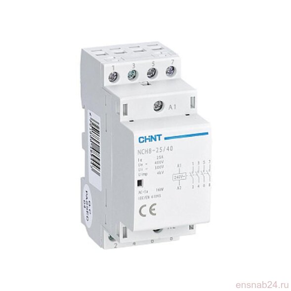  Контактор модульный NCH8-25/40 25A 4НО AC220/230В, 50Гц (R) | 256089 | ЧИНТ (CHINT) (Электромонтажные материалы) 