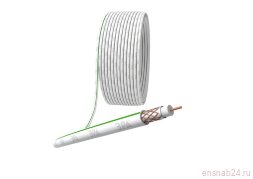 ЭРА Кабель коаксиальный SAT 703 B, 75 Ом, Cu/(оплётка Cu 75%), PVC, цвет белый, бухта 100 м | Б0044612 | ЭРА